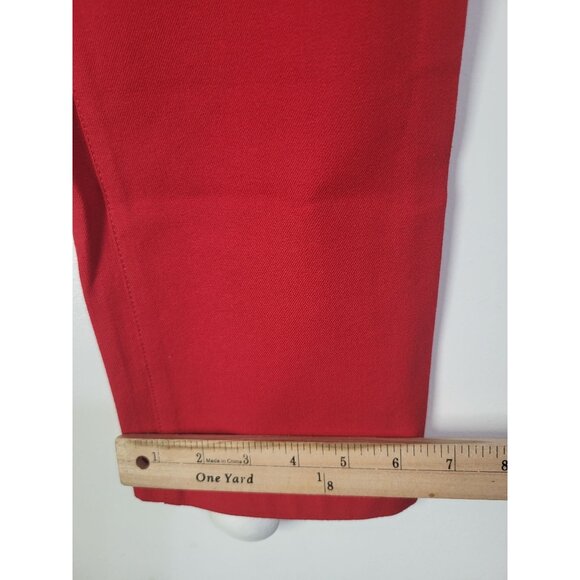 CHICO'S Women's SZ OO (US XS/2) Getaway 5 Pocket Cropped Pants Scarlet Sun Red - Picture 9 of 11